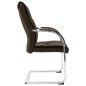 vidaXL Silla de oficina voladiza de tela marrón vidaXL Silla de oficina voladiza de tela marrón