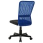 vidaXL Silla de oficina de tela de malla negra y azul 44x52x100 cm