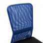 vidaXL Silla de oficina de tela de malla negra y azul 44x52x100 cm