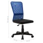 vidaXL Silla de oficina de tela de malla negra y azul 44x52x100 cm