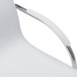 vidaXL Silla de oficina voladiza de cuero sintético blanco