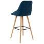 vidaXL Taburetes de cocina 2 unidades terciopelo azul vidaXL Taburetes de cocina 2 unidades terciopelo azul