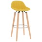 vidaXL Taburetes de cocina 2 unidades tela amarillo mostaza vidaXL Taburetes de cocina 2 unidades tela amarillo mostaza