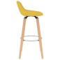 vidaXL Taburetes de cocina 2 unidades tela amarillo mostaza vidaXL Taburetes de cocina 2 unidades tela amarillo mostaza