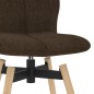 vidaXL Taburetes de cocina giratorios 2 unidades tela marrón vidaXL Taburetes de cocina giratorios 2 unidades tela marrón