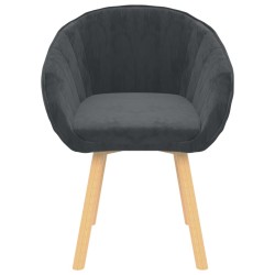 vidaXL Silla de comedor de terciopelo gris oscuro