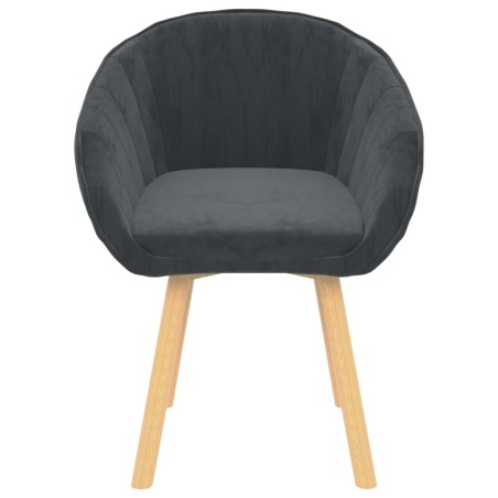 vidaXL Silla de comedor de terciopelo gris oscuro