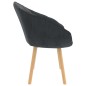 vidaXL Silla de comedor de terciopelo gris oscuro vidaXL Silla de comedor de terciopelo gris oscuro