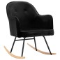 vidaXL Silla mecedora de terciopelo negro vidaXL Silla mecedora de terciopelo negro