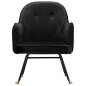 vidaXL Silla mecedora de terciopelo negro vidaXL Silla mecedora de terciopelo negro