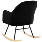 vidaXL Silla mecedora de terciopelo negro vidaXL Silla mecedora de terciopelo negro