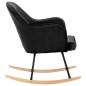 vidaXL Silla mecedora de terciopelo negro vidaXL Silla mecedora de terciopelo negro