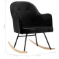 vidaXL Silla mecedora de terciopelo negro vidaXL Silla mecedora de terciopelo negro
