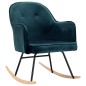vidaXL Silla mecedora de terciopelo azul vidaXL Silla mecedora de terciopelo azul