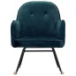 vidaXL Silla mecedora de terciopelo azul vidaXL Silla mecedora de terciopelo azul