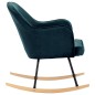 vidaXL Silla mecedora de terciopelo azul vidaXL Silla mecedora de terciopelo azul
