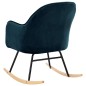 vidaXL Silla mecedora de terciopelo azul vidaXL Silla mecedora de terciopelo azul