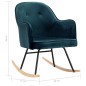 vidaXL Silla mecedora de terciopelo azul vidaXL Silla mecedora de terciopelo azul