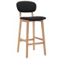 vidaXL Taburetes de cocina 2 unidades tela negro vidaXL Taburetes de cocina 2 unidades tela negro