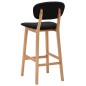 vidaXL Taburetes de cocina 2 unidades tela negro vidaXL Taburetes de cocina 2 unidades tela negro