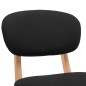 vidaXL Taburetes de cocina 2 unidades tela negro vidaXL Taburetes de cocina 2 unidades tela negro