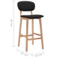 vidaXL Taburetes de cocina 2 unidades tela negro vidaXL Taburetes de cocina 2 unidades tela negro
