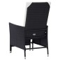 vidaXL Sillón reclinable de jardín con cojines ratán sintético negro vidaXL Sillón reclinable de jardín con cojines ratán sintético negro