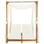 vidaXL Tumbona doble con cortinas y cojines madera maciza de acacia