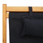 vidaXL Silla de playa plegable madera maciza de eucalipto y tela negra vidaXL Silla de playa plegable madera maciza de eucalipto y tela negra