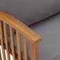 vidaXL Banco de jardín con cojines 119 cm madera maciza de acacia