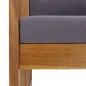 vidaXL Banco de jardín con cojines 119 cm madera maciza de acacia