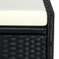 vidaXL Tumbona con cojín de ratán sintético negro vidaXL Tumbona con cojín de ratán sintético negro