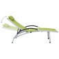 vidaXL Tumbona de aluminio textilene verde vidaXL Tumbona de aluminio textilene verde