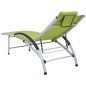 vidaXL Tumbona de aluminio textilene verde vidaXL Tumbona de aluminio textilene verde