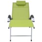 vidaXL Tumbona de aluminio textilene verde vidaXL Tumbona de aluminio textilene verde