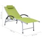 vidaXL Tumbona de aluminio textilene verde vidaXL Tumbona de aluminio textilene verde