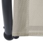 vidaXL Tumbona doble con toldo textilene crema