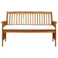 vidaXL Banco de jardín con cojín madera maciza de acacia 147 cm vidaXL Banco de jardín con cojín madera maciza de acacia 147 cm