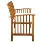 vidaXL Banco de jardín con cojín madera maciza de acacia 147 cm vidaXL Banco de jardín con cojín madera maciza de acacia 147 cm