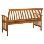 vidaXL Banco de jardín con cojín madera maciza de acacia 147 cm vidaXL Banco de jardín con cojín madera maciza de acacia 147 cm