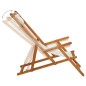 vidaXL Silla de playa plegable madera maciza de eucalipto y tela crema vidaXL Silla de playa plegable madera maciza de eucalipto y tela crema