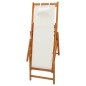 vidaXL Silla de playa plegable madera maciza de eucalipto y tela crema vidaXL Silla de playa plegable madera maciza de eucalipto y tela crema
