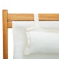 vidaXL Silla de playa plegable madera maciza de eucalipto y tela crema vidaXL Silla de playa plegable madera maciza de eucalipto y tela crema
