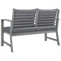 vidaXL Banco de jardín 120 cm cojines gris oscuro madera acacia maciza vidaXL Banco de jardín 120 cm cojines gris oscuro madera acacia maciza