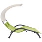 vidaXL Tumbona doble con toldo textilene verde vidaXL Tumbona doble con toldo textilene verde