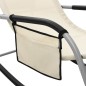 vidaXL Tumbona de textilene crema y gris vidaXL Tumbona de textilene crema y gris