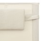vidaXL Tumbona de textilene crema y gris vidaXL Tumbona de textilene crema y gris