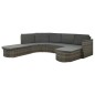vidaXL Set de muebles de jardín 4 pzas y cojines ratán sintético gris vidaXL Set de muebles de jardín 4 pzas y cojines ratán sintético gris