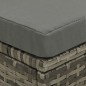 vidaXL Set de muebles de jardín 4 pzas y cojines ratán sintético gris vidaXL Set de muebles de jardín 4 pzas y cojines ratán sintético gris