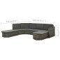 vidaXL Set de muebles de jardín 4 pzas y cojines ratán sintético gris vidaXL Set de muebles de jardín 4 pzas y cojines ratán sintético gris